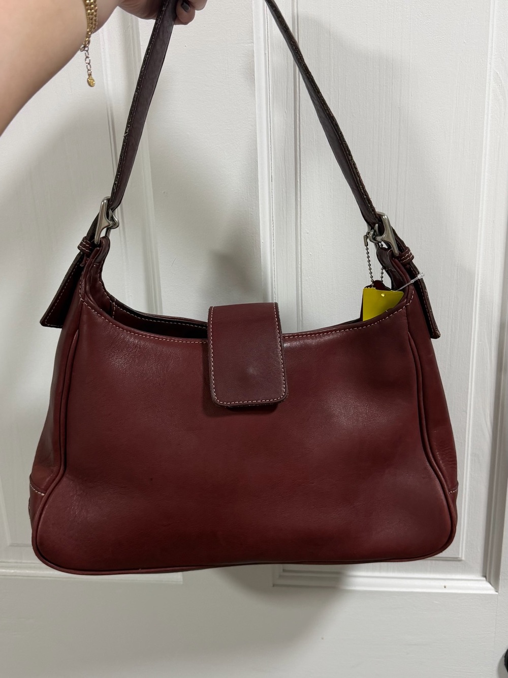 Vintage Coach Hamptons Red Leather Hobo Shoulder Bag 🍒❤️ | Style 7783